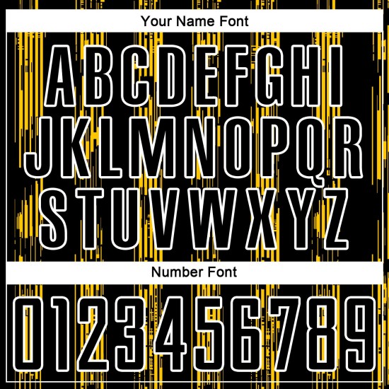 Custom Black Yellow-White Line Sublimation Soccer Uniform Jersey Custom Black Yellow-White Line Sublimation Soccer Uniform Jersey
