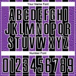 Custom Black Purple-White Line Sublimation Soccer Uniform Jersey Custom Black Purple-White Line Sublimation Soccer Uniform Jersey