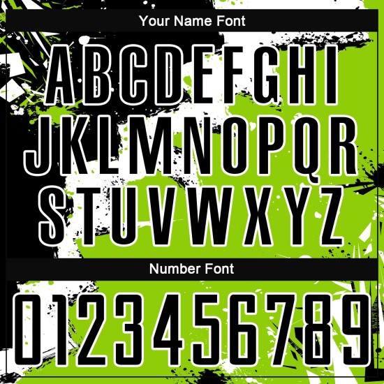 Custom Black White-Neon Green Spalsh Sublimation Soccer Uniform Jersey Custom Black White-Neon Green Spalsh Sublimation Soccer Uniform Jersey
