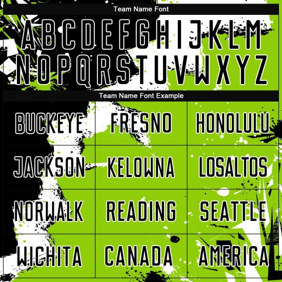 Custom Black White-Neon Green Spalsh Sublimation Soccer Uniform Jersey Custom Black White-Neon Green Spalsh Sublimation Soccer Uniform Jersey